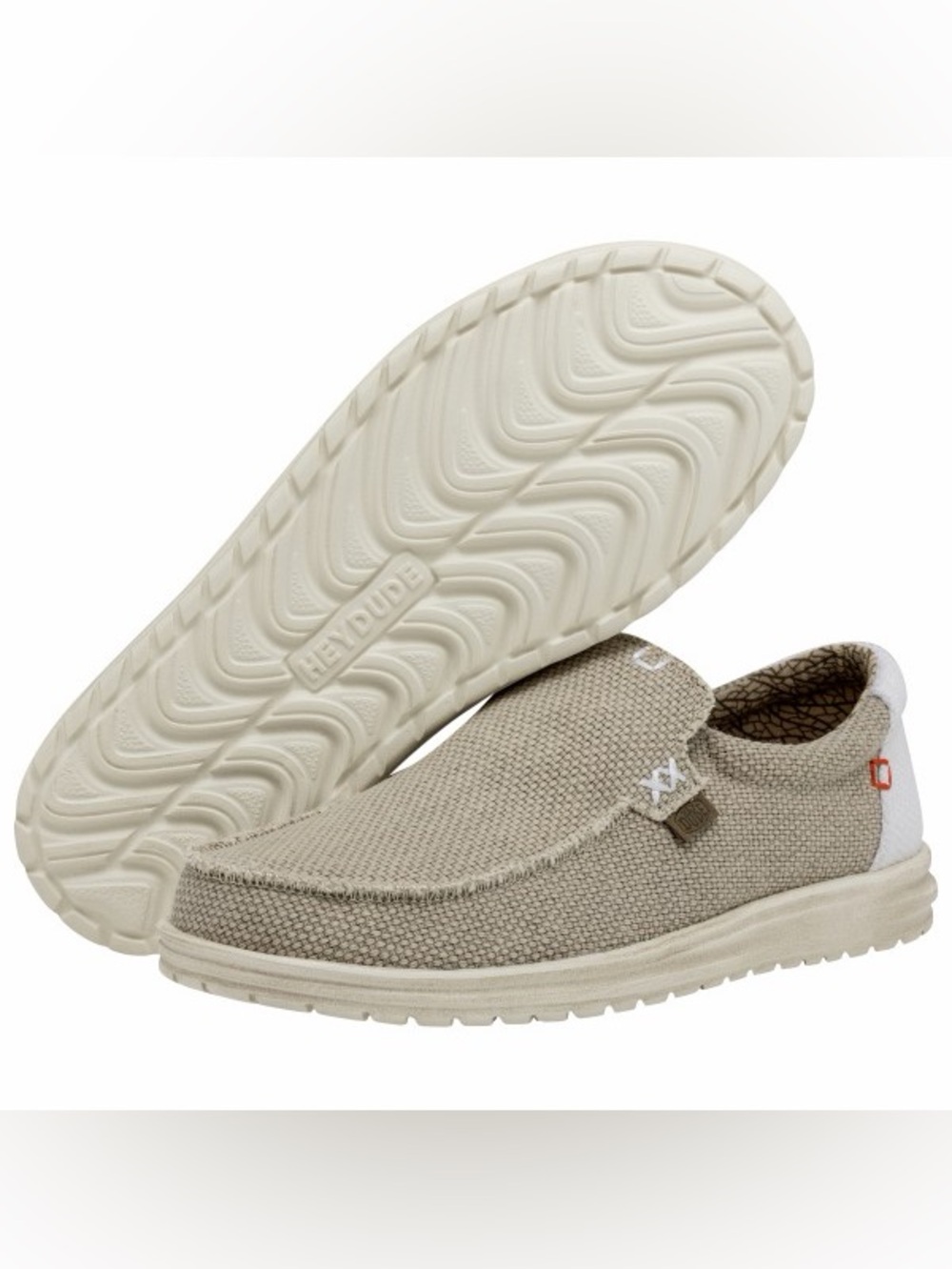 Hey Dude Men's Slip-On Loafer in Light Beige
